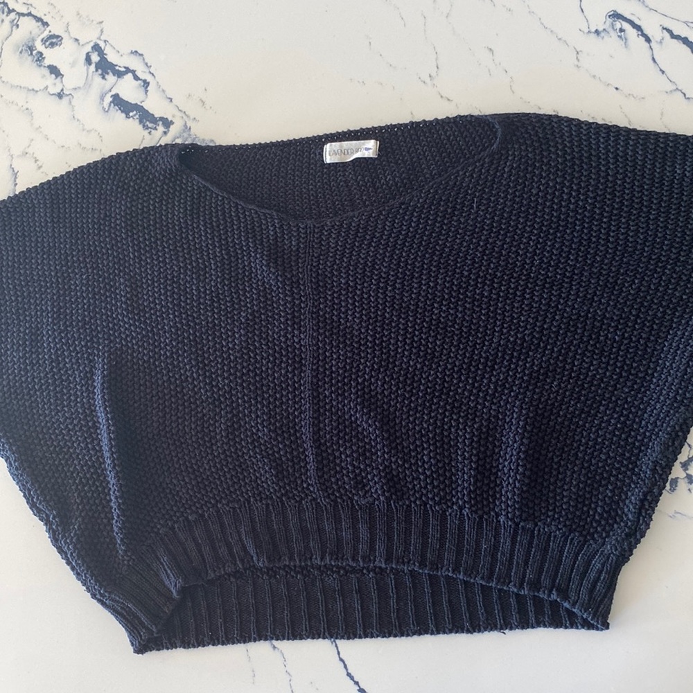 Lavender Bird Mid Sleeve Sweater